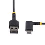 Startech - Cable USB A a USB C Acodado de 30cm - Carga Rápida - Ideal para Conexión Rápida de Dispositivos