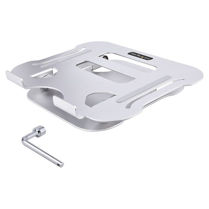 StarTech Soporte Ergonómico Elevador para Portátil, Altura Ajustable, Plegable, Aluminio