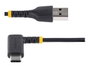 StarTech Cable USB A a USB C Acodado de 15cm - Carga Rápida