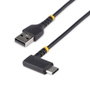 Startech Cable USB A a USB C Acodado 1m para Carga Rápida