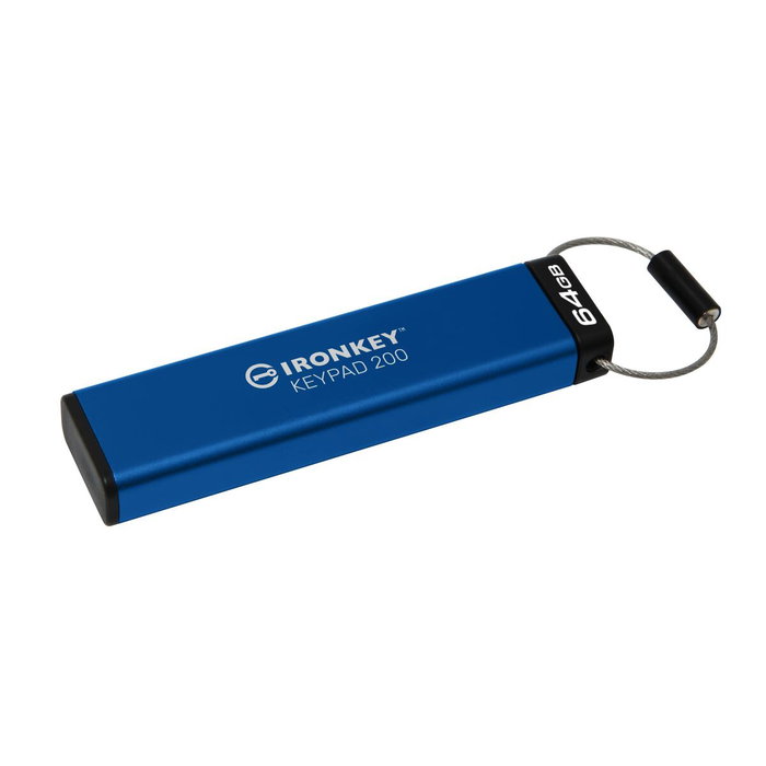 Kingston IronKey Keypad 200 64 GB USB 3.2 Gen 1 Azul