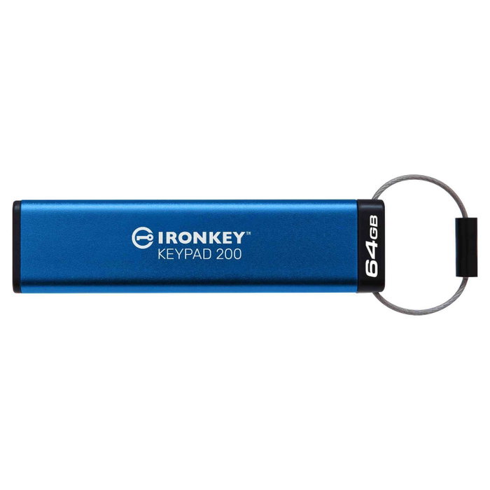 Kingston IronKey Keypad 200 64 GB USB 3.2 Gen 1 Azul