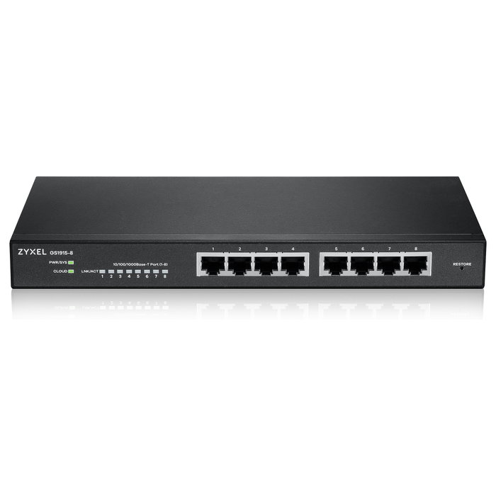 Zyxel GS1915-8 Smart Switch de 8 puertos Gigabit Ethernet, NebulaFlex Zyxel GS1915-8 Smart Switch de 8 puertos Gigabit Ethernet, NebulaFlex