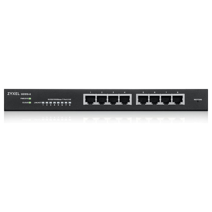 Zyxel GS1915-8 Smart Switch de 8 puertos Gigabit Ethernet, NebulaFlex Zyxel GS1915-8 Smart Switch de 8 puertos Gigabit Ethernet, NebulaFlex
