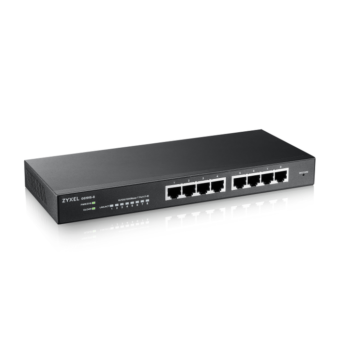 Zyxel GS1915-8 Switch Gestionado L2 Gigabit Ethernet 8 Puertos RJ-45 (10/100/1000) Negro