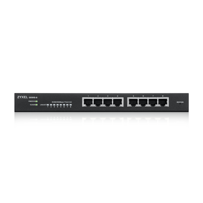 Zyxel GS1915-8 Switch Gestionado L2 Gigabit Ethernet 8 Puertos RJ-45 (10/100/1000) Negro