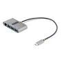 StarTech.com Hub USB-C con Ethernet Gigabit y 3 puertos USB-A Gris HB30C3A1GEA2