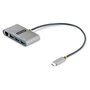 StarTech.com Hub USB-C con Ethernet Gigabit y 3 puertos USB-A Gris HB30C3A1GEA2