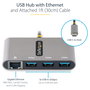 StarTech.com Hub USB-C con Ethernet Gigabit y 3 puertos USB-A Gris HB30C3A1GEA2