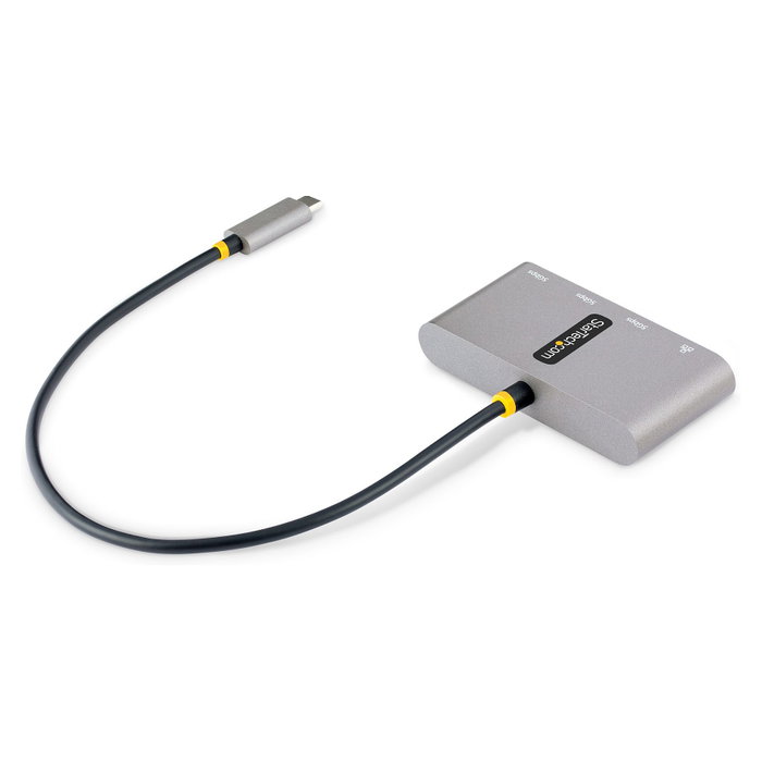 StarTech.com Hub USB-C con Ethernet Gigabit y 3 puertos USB-A Gris HB30C3A1GEA2