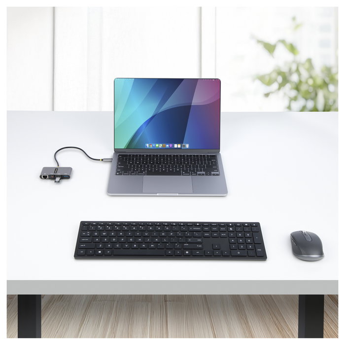 StarTech.com Hub USB-C con Ethernet Gigabit y 3 puertos USB-A Gris HB30C3A1GEA2