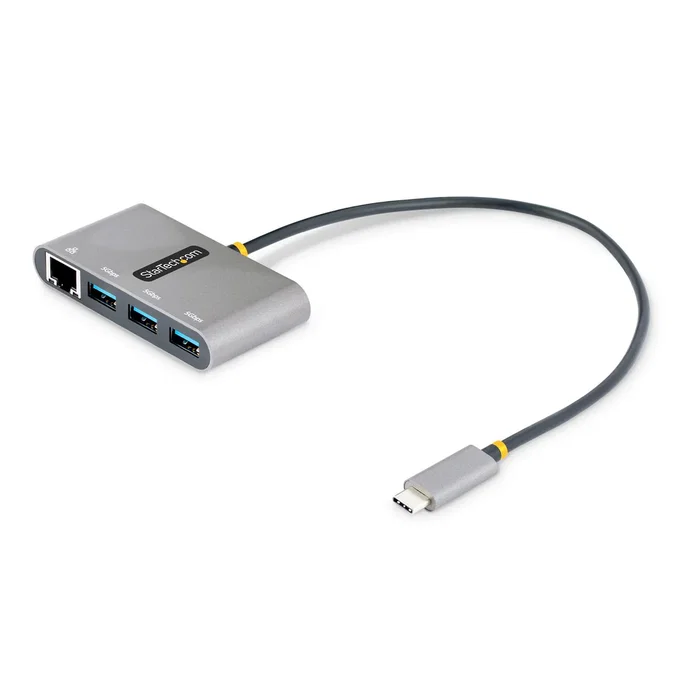 StarTech.com HB30C3A1GEA2 Hub USB-C con Ethernet Gigabit - 3 Puertos USB 3.2 Gen 1 (5Gbps) Tipo A - Conectividad Alámbrica - Compatible con Windows, macOS, ChromeOS