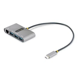 StarTech.com HB30C3A1GEA2 Hub USB-C con Ethernet Gigabit - 3 Puertos USB 3.2 Gen 1 (5Gbps) Tipo A - Conectividad Alámbrica - Compatible con Windows, macOS, ChromeOS