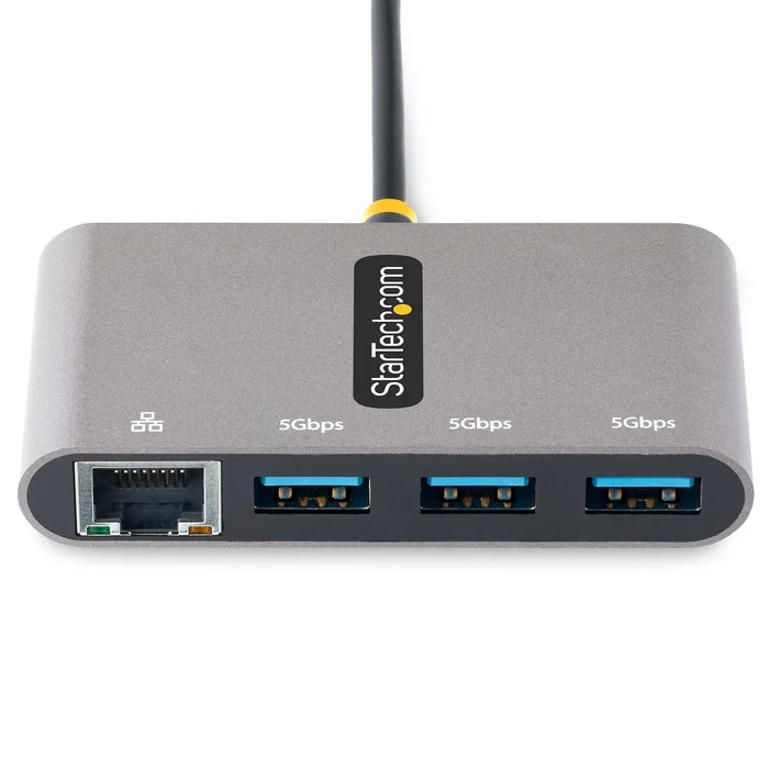 StarTech.com HB30C3A1GEA2 Hub USB-C con Ethernet Gigabit - 3 Puertos USB 3.2 Gen 1 (5Gbps) Tipo A - Conectividad Alámbrica - Compatible con Windows, macOS, ChromeOS
