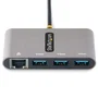 StarTech.com HB30C3A1GEA2 Hub USB-C con Ethernet Gigabit - 3 Puertos USB 3.2 Gen 1 (5Gbps) Tipo A - Conectividad Alámbrica - Compatible con Windows, macOS, ChromeOS