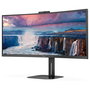 AOC CU34V5CW Monitor 34" Curvo WQHD (3440x1440) 1500R 100Hz 1ms VA AMD FreeSync Altavoces Cámara USB-C 65W KVM