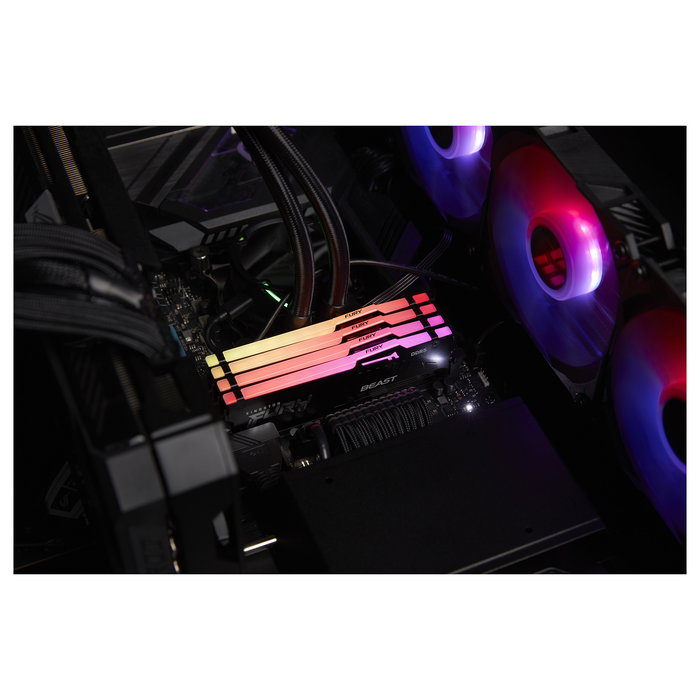 Kingston FURY Beast RGB 32 GB Kit (2x16 GB) DDR5 5600 MT/s CL36 DIMM Negro - KF556C36BBEAK2-32, AMD EXPO, Intel XMP