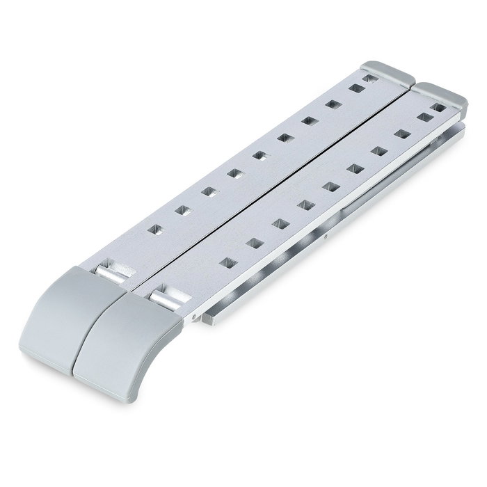 StarTech.com Soporte Elevador Ergonómico para Portátil LAPTOP-RISER-BAR - Plegable, Ajustable 9 Ángulos (15-84°), Aluminio, Hasta 10kg, 15.6", Plata