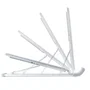 StarTech.com Soporte Elevador Ergonómico para Portátil LAPTOP-RISER-BAR - Plegable, Ajustable 9 Ángulos (15-84°), Aluminio, Hasta 10kg, 15.6", Plata