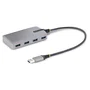 StarTech.com 5G4AB-USB-A-HUB Hub USB 3.2 Gen 1 de 4 Puertos Tipo-A Gris 5Gbps con Entrada Auxiliar Micro USB, Compacto, Plug & Play para PC, Mac