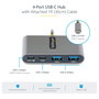 StarTech.com Hub USB-C de 4 Puertos con Power Delivery de 100W