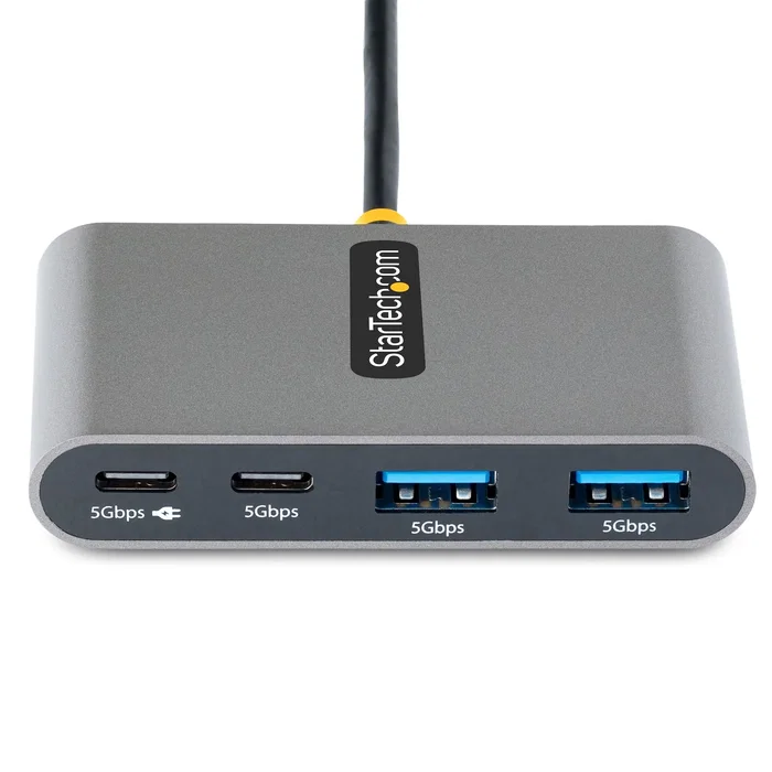 StarTech.com 5G2A2CPDB Hub USB-C de 4 Puertos (2x USB-A, 2x USB-C) USB 3.2 Gen 1 5Gbps con Power Delivery 100W Pass-Through para Portátil - Cable de 30cm