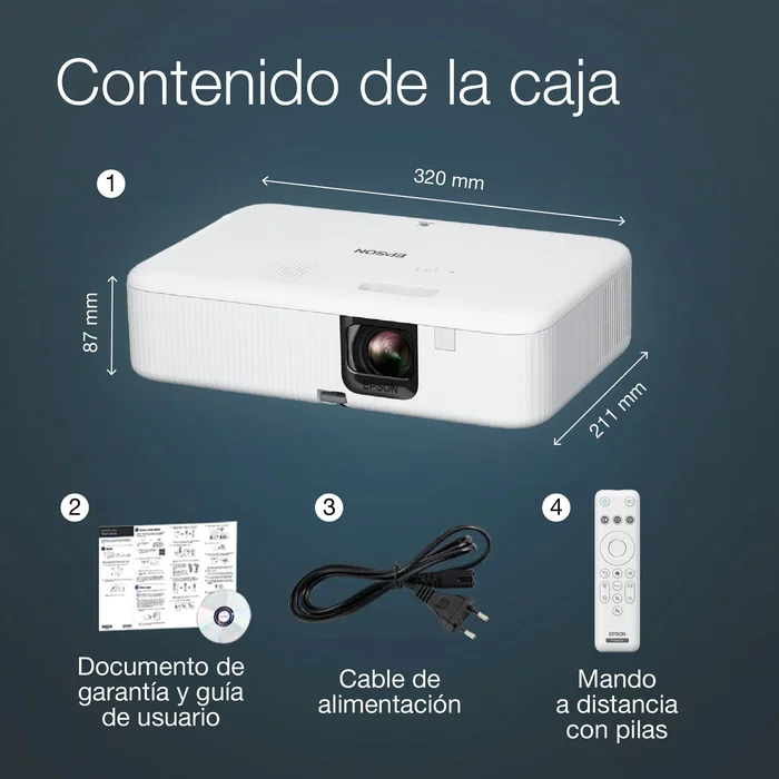 Epson CO-FH02 Proyector Full HD 1080p 3.000 Lúmenes Blanco