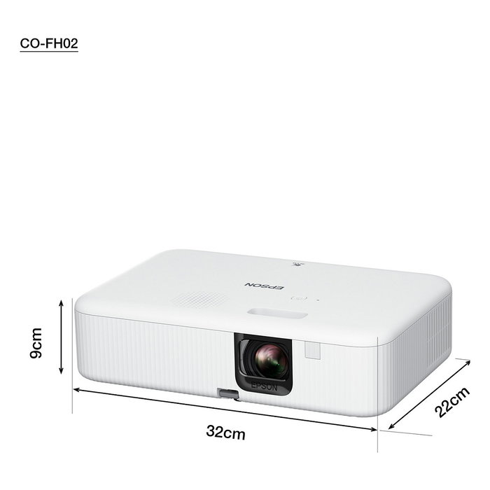 Epson CO-FH02 Proyector LCD 3000 Lúmenes 1080p (1920x1080) 16:9 con Altavoz, Zoom, HDMI, USB y Blanco para Cine en Casa Epson CO-FH02 Proyector LCD 3000 Lúmenes 1080p (1920x1080) 16:9 con Altavoz, Zoom, HDMI, USB y Blanco para Cine en Casa