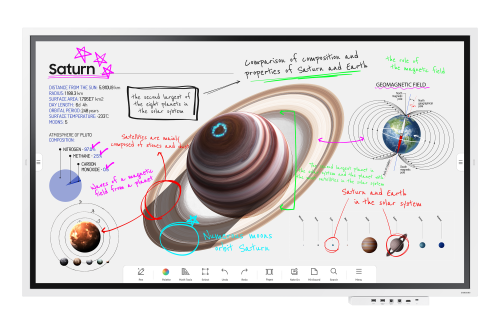 Samsung WM65B Pantalla Interactiva 165cm/65'' 4K UHD MultiTouch LCD con Altavoces, HDMI, DisplayPort, USB-C