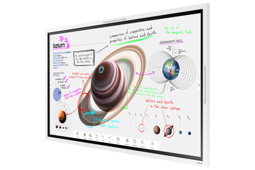 Samsung Flip Pro WM55B 55'' 4K UHD (3840x2160) MultiTouch LCD HDMI DP USB-C con Altavoces 2 Canales Blanco Gris