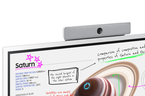 Samsung Flip Pro WM55B 55'' 4K UHD (3840x2160) MultiTouch LCD HDMI DP USB-C con Altavoces 2 Canales Blanco Gris