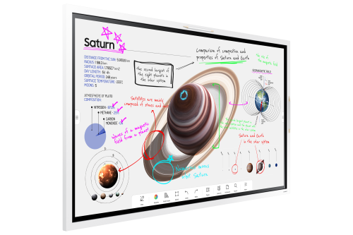 Samsung Flip Pro WM55B 55'' 4K UHD (3840x2160) MultiTouch LCD HDMI DP USB-C con Altavoces 2 Canales Blanco Gris