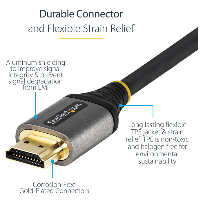 StarTech.com Cable HDMI 2.1 8K de 50cm, 48Gbps, Ultra High Speed