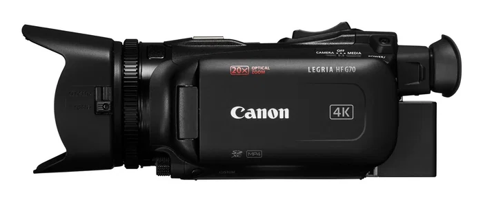 Canon Legria HF G70 Videocámara manual 21.14 MP CMOS 4K Ultra HD 20x Zoom óptico Pantalla táctil 3.5" Negro