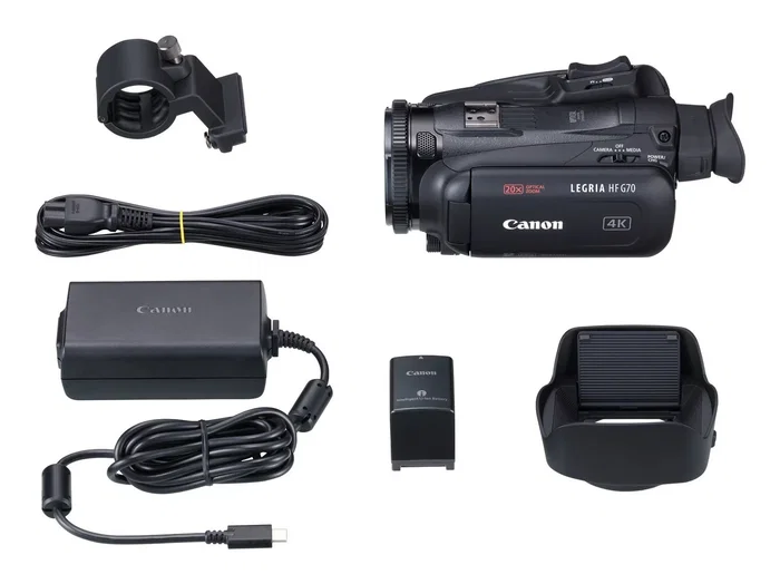 Canon Legria HF G70 Videocámara manual 21.14 MP CMOS 4K Ultra HD 20x Zoom óptico Pantalla táctil 3.5" Negro