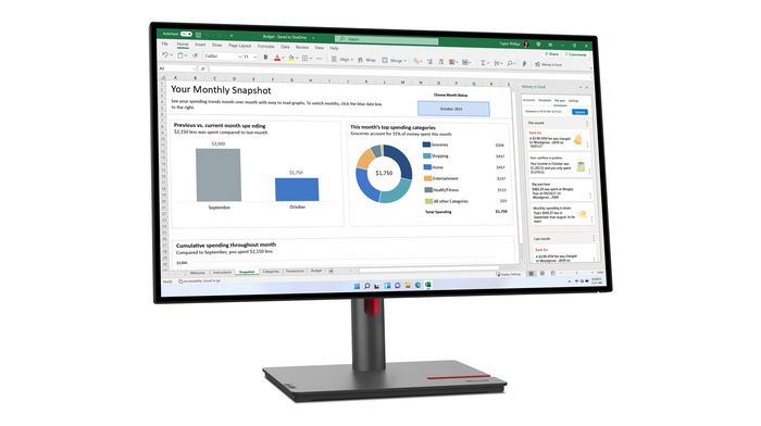 Lenovo ThinkVision P27h-30 Monitor QHD 27 IPS Raven Black