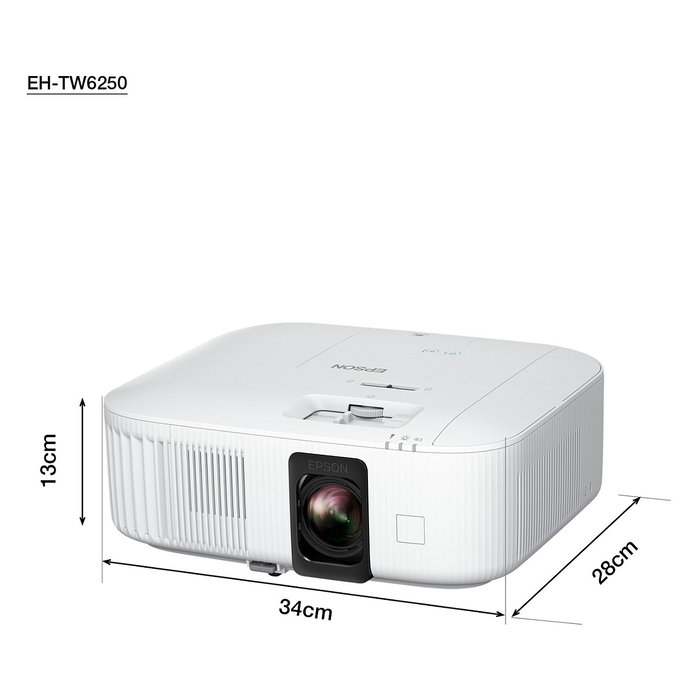 Epson EH-TW6250 Proyector 4K+ 2800 Lúmenes 3LCD 35000:1 Contraste Smart AndroidTV WiFi Blanco