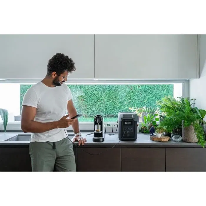 Ecoflow Generador Eléctrico Portátil DELTA 2, 1024Wh, 1800W (2700W Sobretensión), 4 Salidas AC