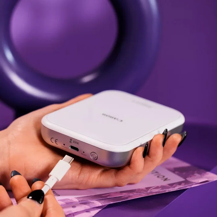 Canon Zoemini 2 - Impresora de fotos portátil ZINK sin tinta, Bluetooth, 313 x 500 DPI, tamaño de impresión 2" x 3" (5x7.6 cm), color blanco