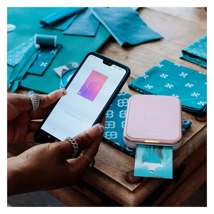 Canon ZOEmini 2 Impresora Fotográfica Inalámbrica Portátil Mini, color rosé gold