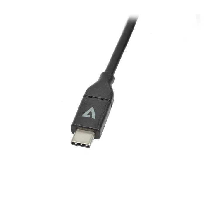 V7 V7UCVGA-2M Cable Adaptador VGA (D-Sub) a USB Tipo C, 2m, Plug and Play, WUXGA 1920x1200 a 60Hz, Negro