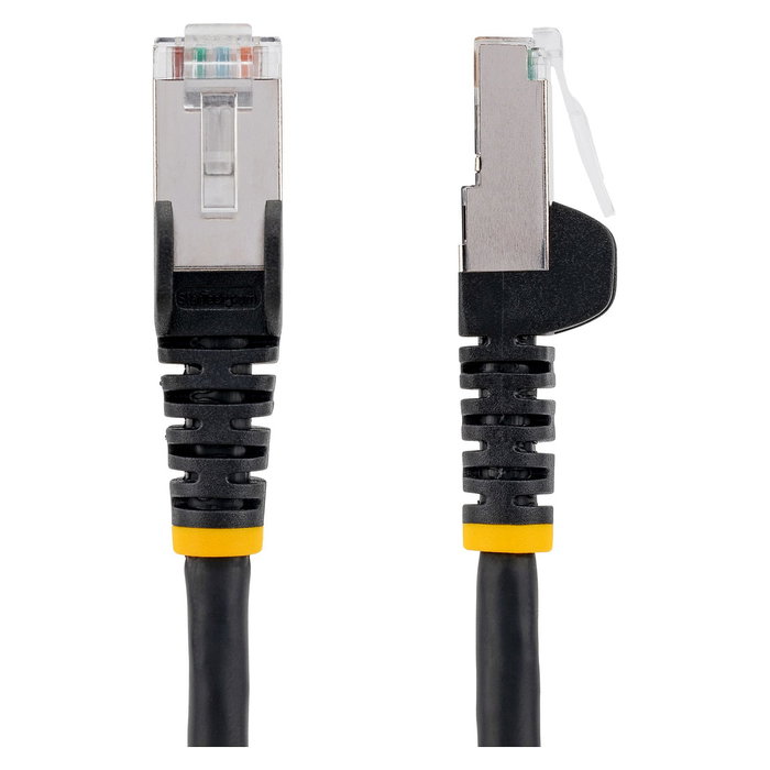 StarTech.com Cable de Red Patch Ethernet Cat6a NLBK-50C 0.5m Negro S/FTP (S-STP) - Shielded para Alta Velocidad