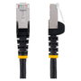 StarTech.com Cable de Red Patch Ethernet Cat6a NLBK-50C 0.5m Negro S/FTP (S-STP) - Shielded para Alta Velocidad
