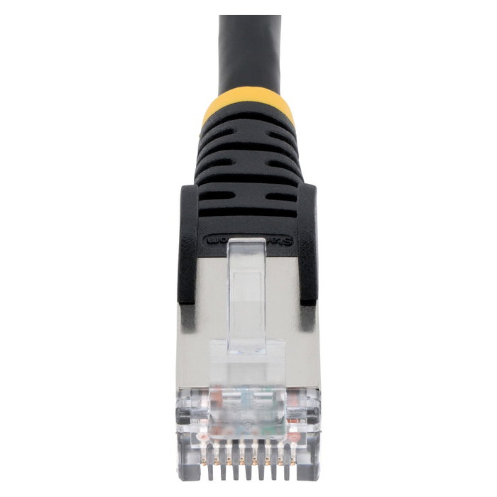 StarTech.com Cable de Red Patch Ethernet Cat6a NLBK-50C 0.5m Negro S/FTP (S-STP) - Shielded para Alta Velocidad