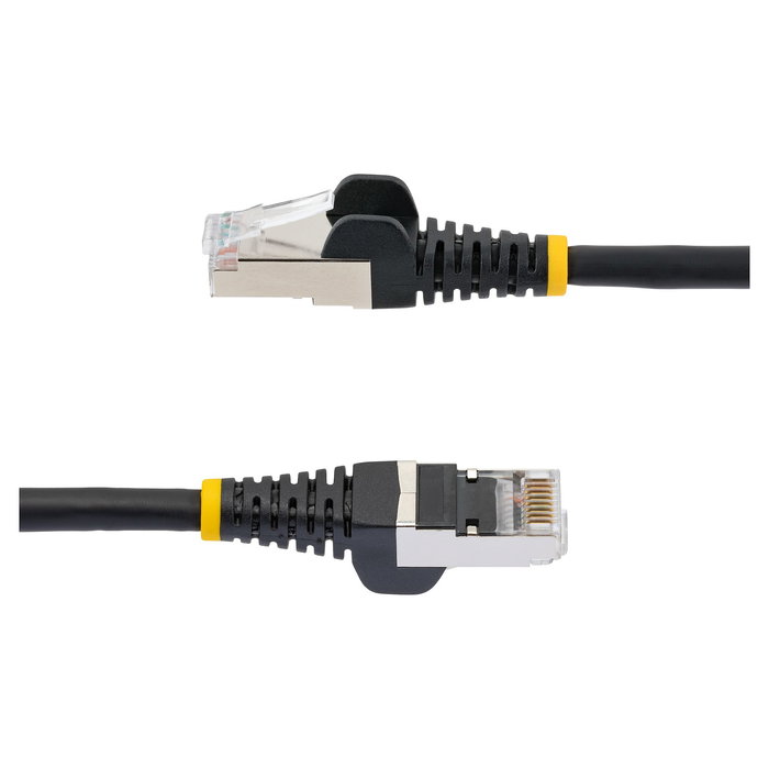 StarTech.com Cable de Red Patch Ethernet Cat6a NLBK-50C 0.5m Negro S/FTP (S-STP) - Shielded para Alta Velocidad