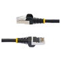 StarTech.com Cable de Red Patch Ethernet Cat6a NLBK-50C 0.5m Negro S/FTP (S-STP) - Shielded para Alta Velocidad