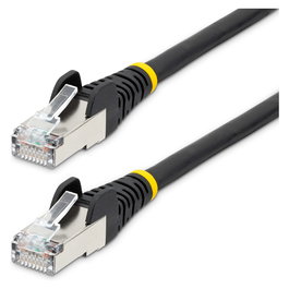 StarTech.com Cable de Red Patch Ethernet Cat6a NLBK-50C 0.5m Negro S/FTP (S-STP) - Shielded para Alta Velocidad