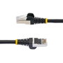 StarTech.com Cable de Red Ethernet CAT6a 0,5m Negro LSZH 10GbE 500MHz PoE++ 100W Snagless RJ-45