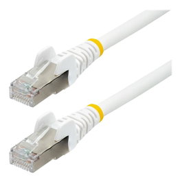 Startech Cable de Red Ethernet 1.5m Cat6a 10Gbps RJ45 Blindado (STP) Blanco para Router, PC, Consola - Alta Velocidad
