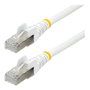 Startech Cable de Red Ethernet 1.5m Cat6a 10Gbps RJ45 Blindado (STP) Blanco para Router, PC, Consola - Alta Velocidad